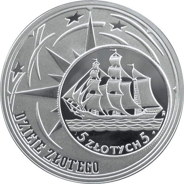 5 zł z 1936 r. (żaglowiec)