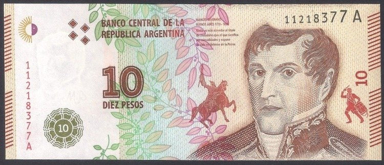 Argentyna 10 Diez Pesos