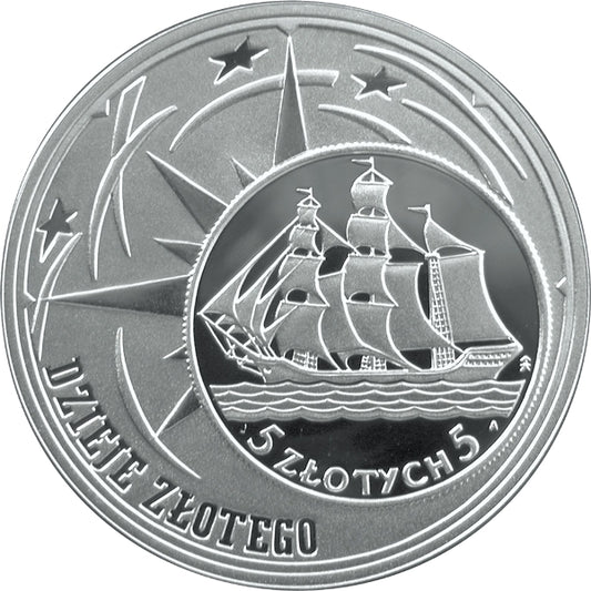 5 zł z 1936 r. (żaglowiec)