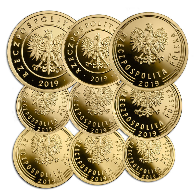 100 lat złotego (zestaw 9 złotych monet)