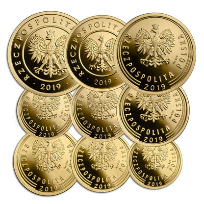 100 lat złotego (zestaw 9 złotych monet)
