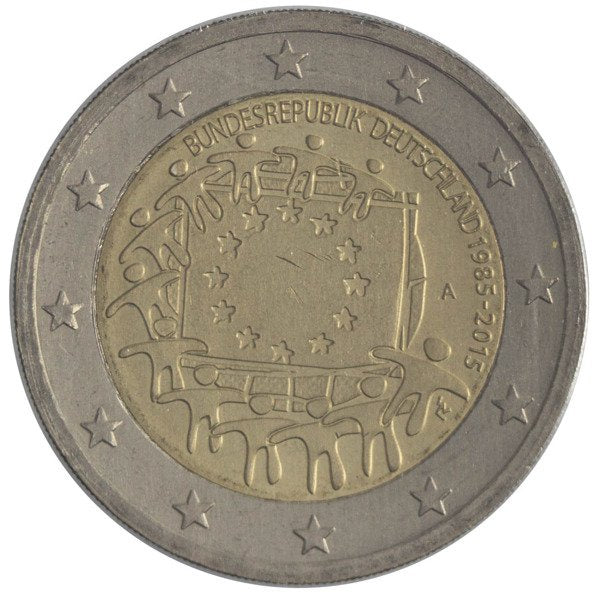 Niemcy 2 Euro 2015 A - 30 lat Flagi Unii Europejskiej