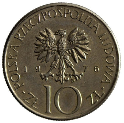 Polska PRL 10 Złotych 1976 - Adam Mickiewicz