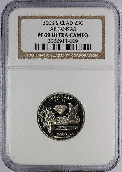USA 25 Centów 2003 - Arkansas, Quarter - NGC PF69 Ultra Cameo