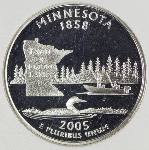 USA 25 Centów 2005 - Minnesota, Quarter - NGC PF69 Ultra Cameo