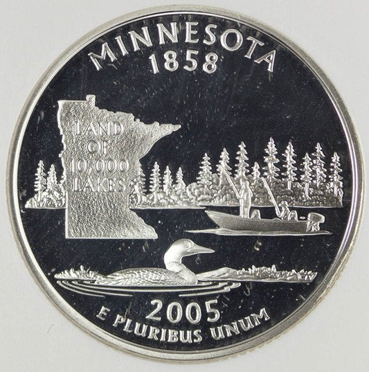 USA 25 Centów 2005 - Minnesota, Quarter - NGC PF69 Ultra Cameo