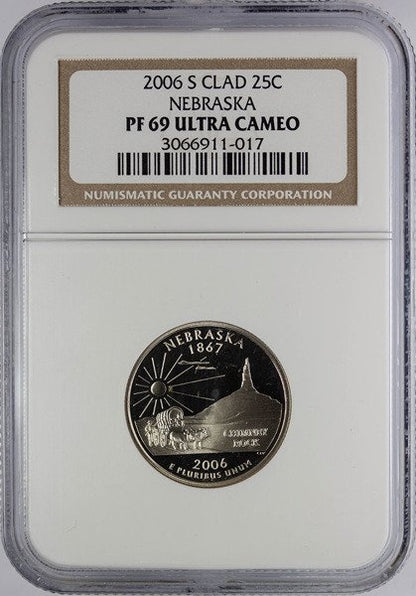 USA 25 Centów 2006 - Nebraska, Quarter - NGC PF69 Ultra Cameo