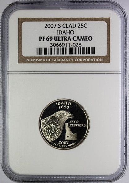 USA 25 Centów 2007 - Idaho, Quarter - NGC PF69 Ultra Cameo