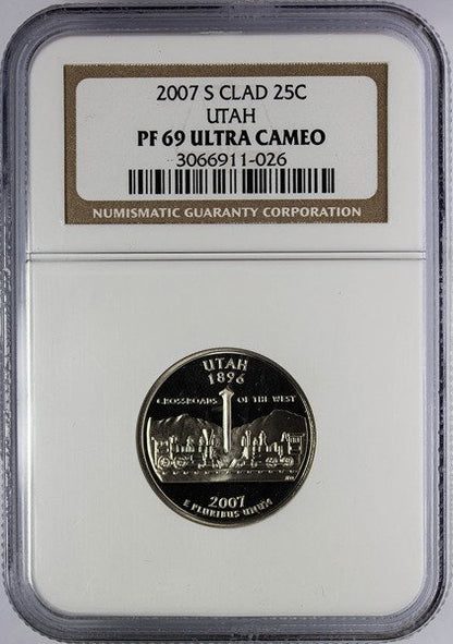 USA 25 Centów 2007 - Utah, Quarter - NGC PF69 Ultra Cameo