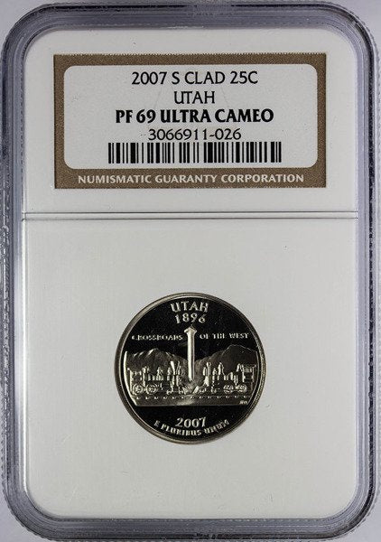 USA 25 Centów 2007 - Utah, Quarter - NGC PF69 Ultra Cameo